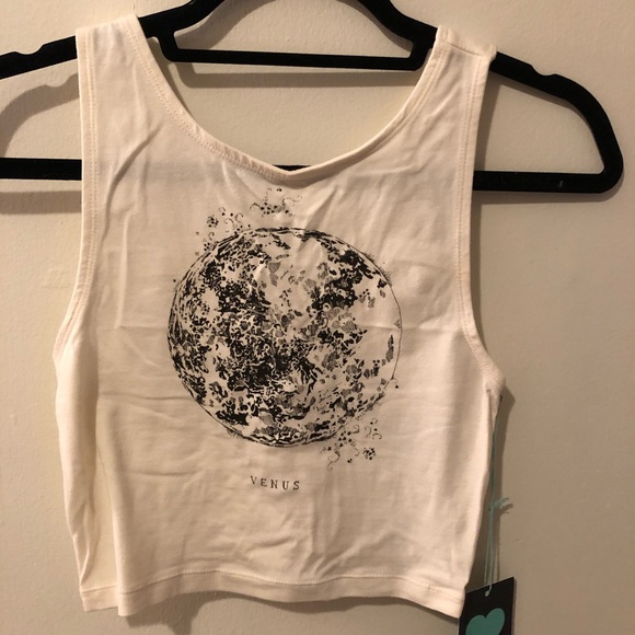 White lace up back crop top